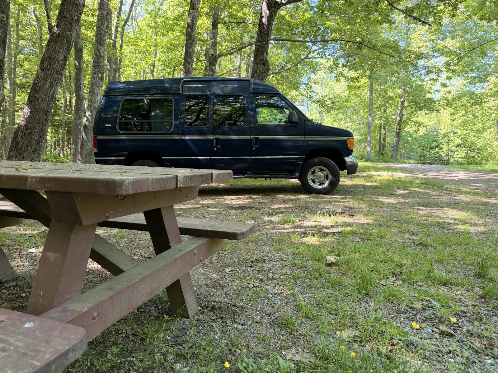 Camped somewhere iOverlander promised was scenic and safe. It was right Camped at a campground