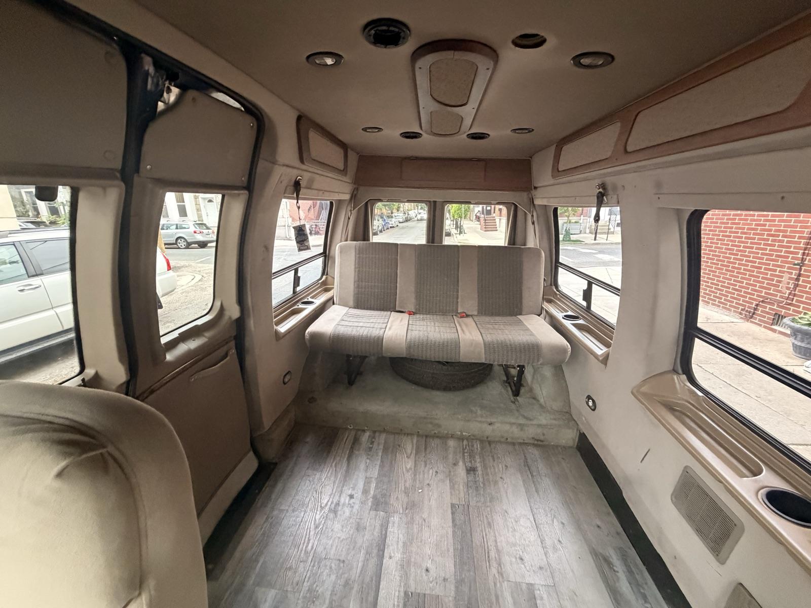 The blank canvas: the interior as it came, a few days after buying it The empty interior