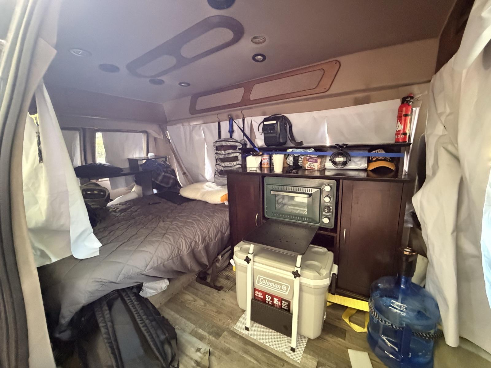 The van as a bedroom, early days