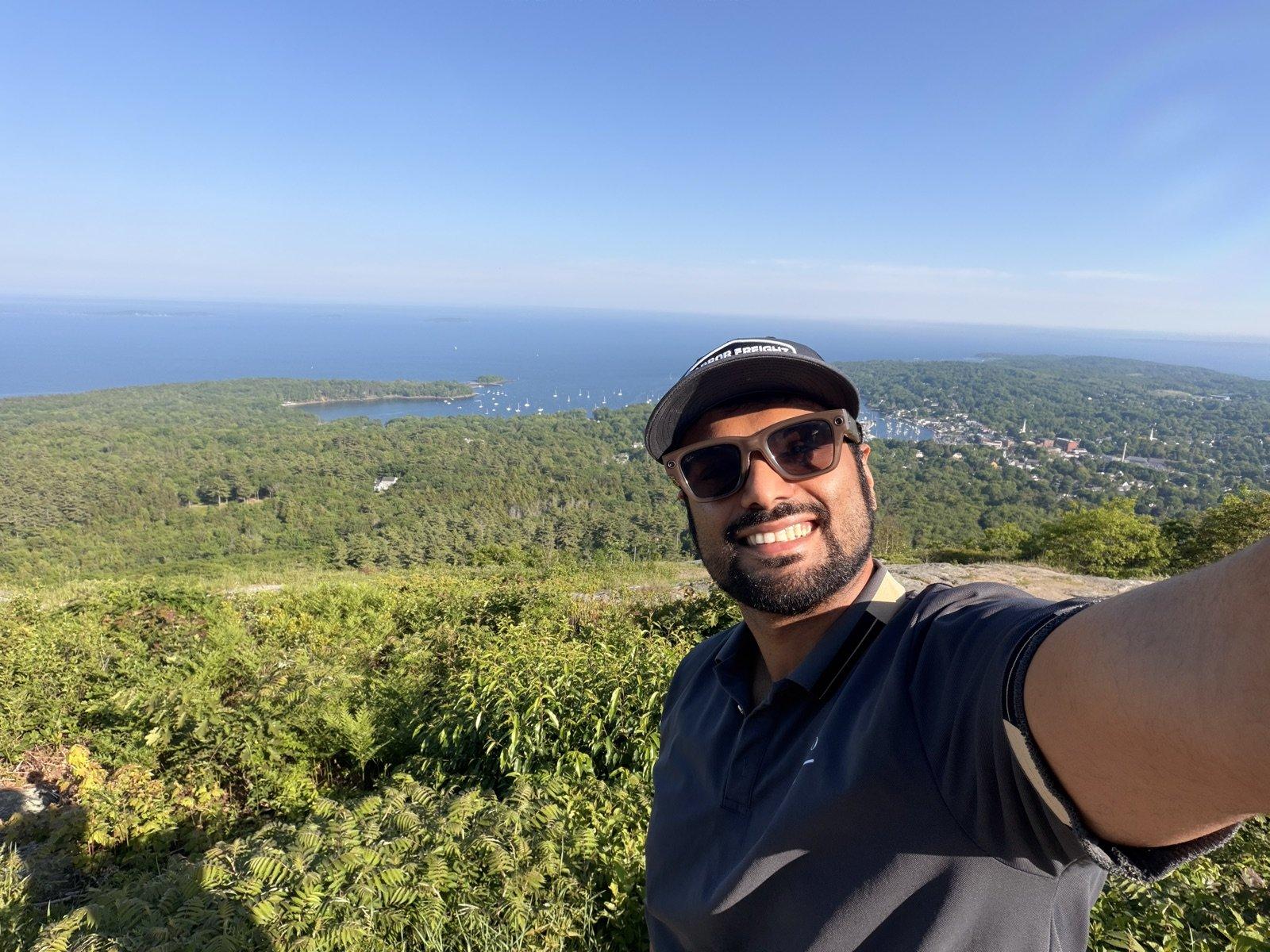 On top of Camden Hills after the climb. Maine earned its two weeks On top of Camden Hills