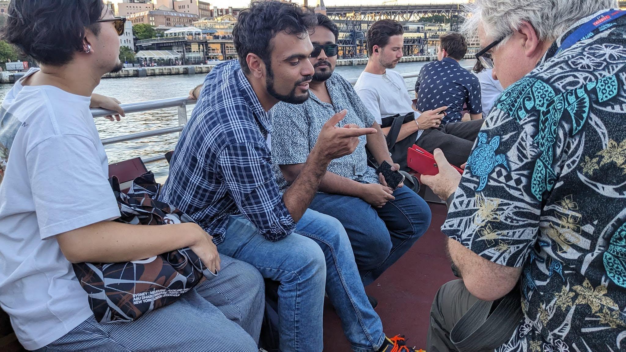 The Empathic Computing Lab crew, off duty on a Sydney ferry The Empathic Computing Lab crew on a Sydney ferry